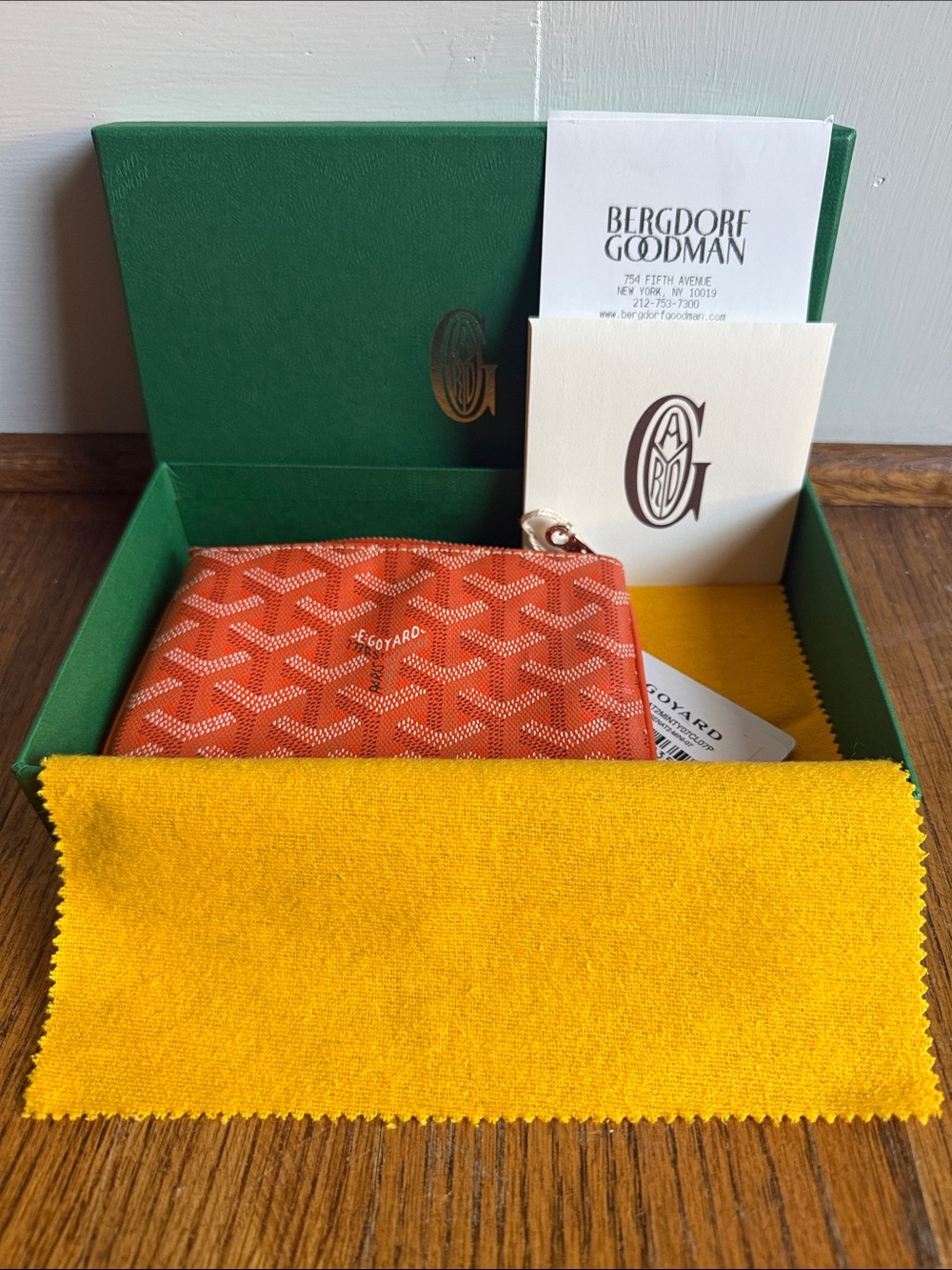Goyard Sénat Mini Orange New Tags Box Receipt